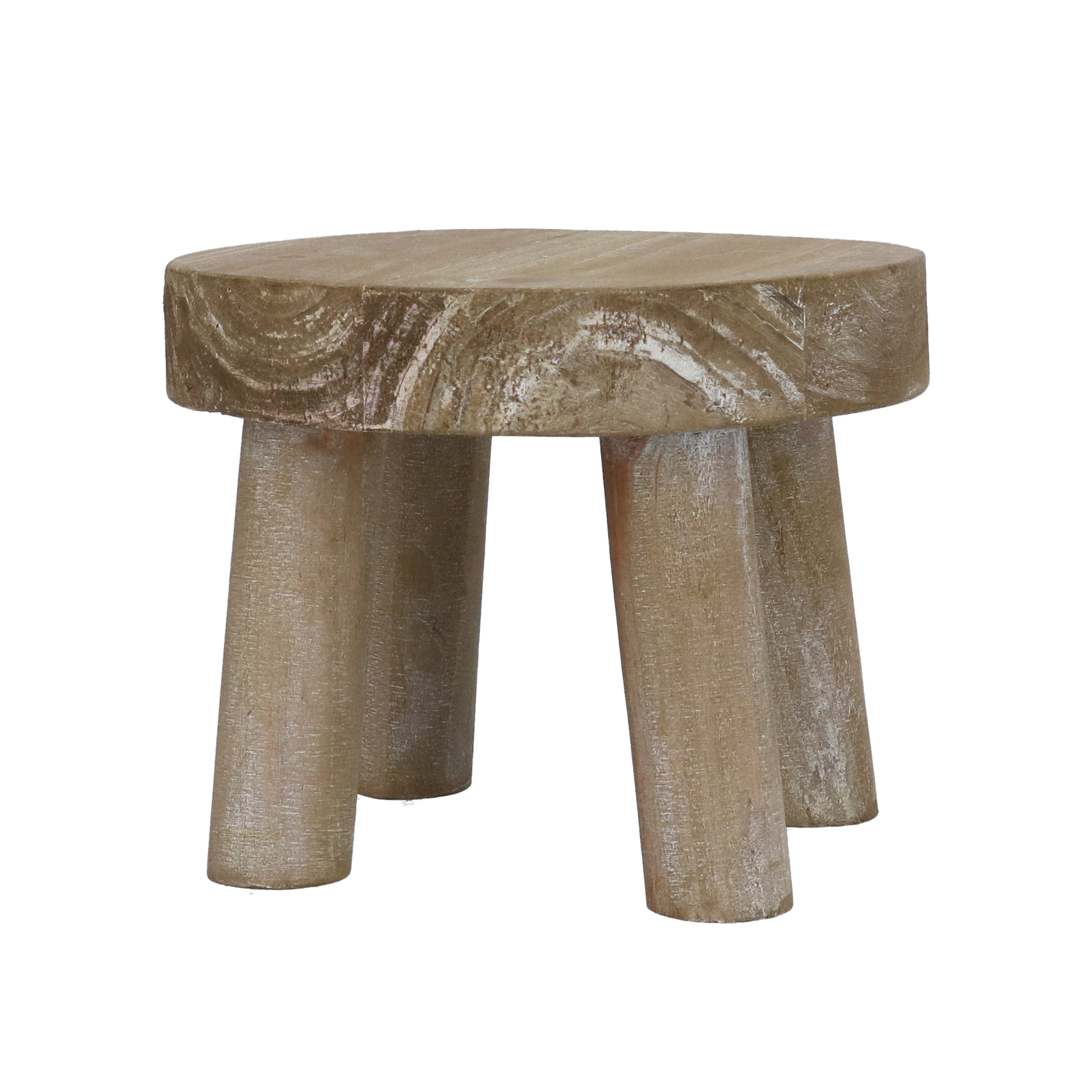 Natural Round High Riser | Wood Decoration
