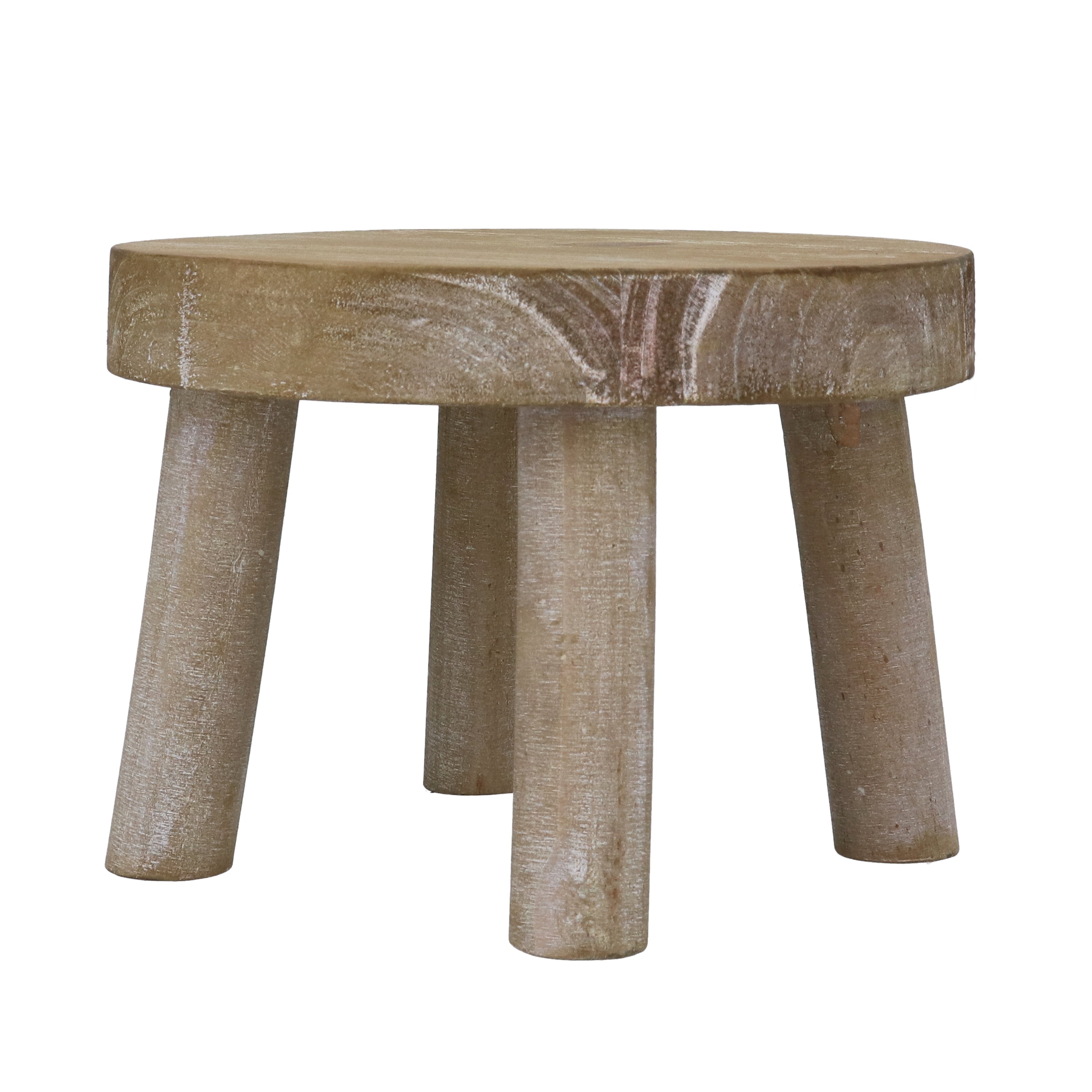 Natural Round High Riser | Wood Decoration