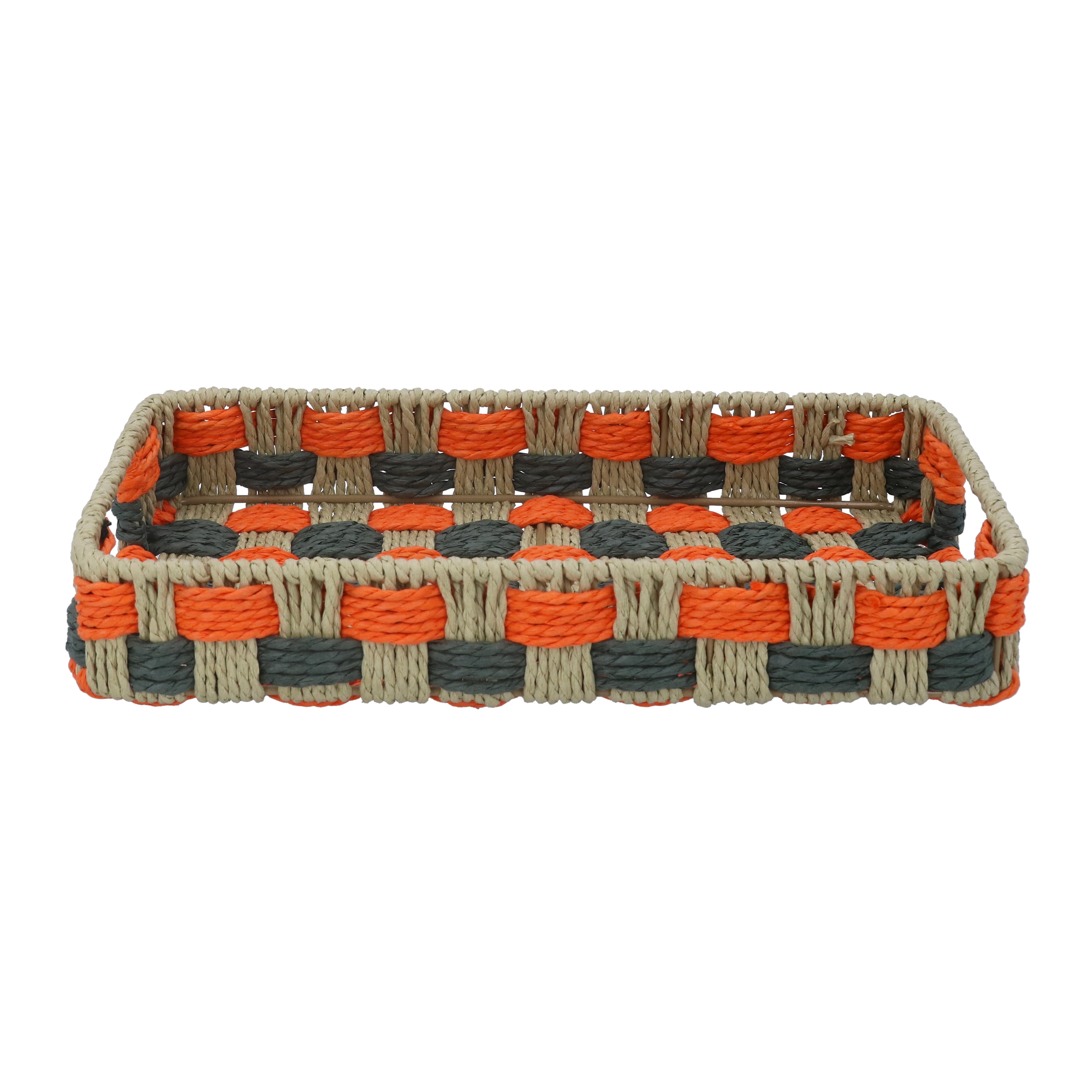 Straw Tray | Green/Orange