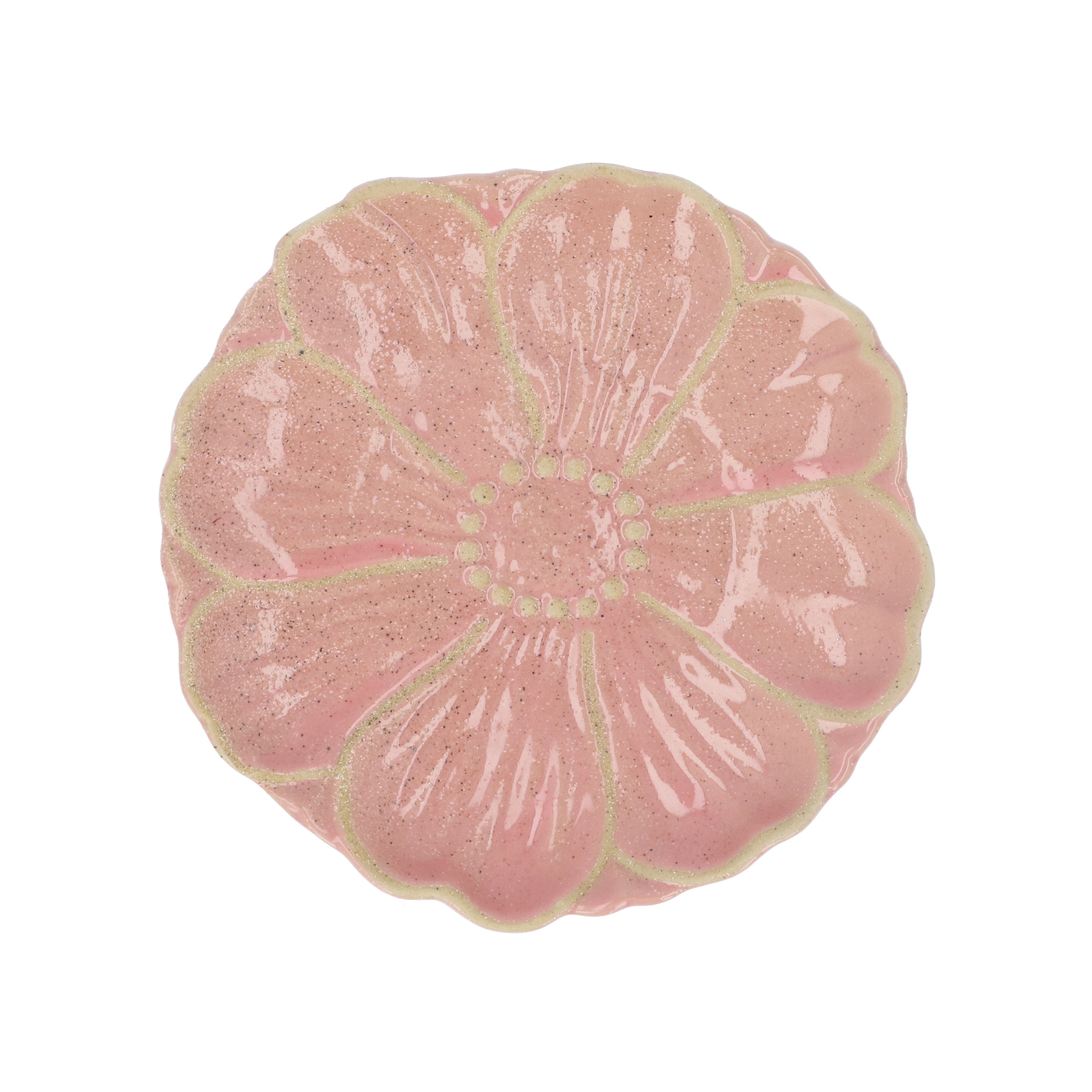 Stoneware Plate | Pink Flower