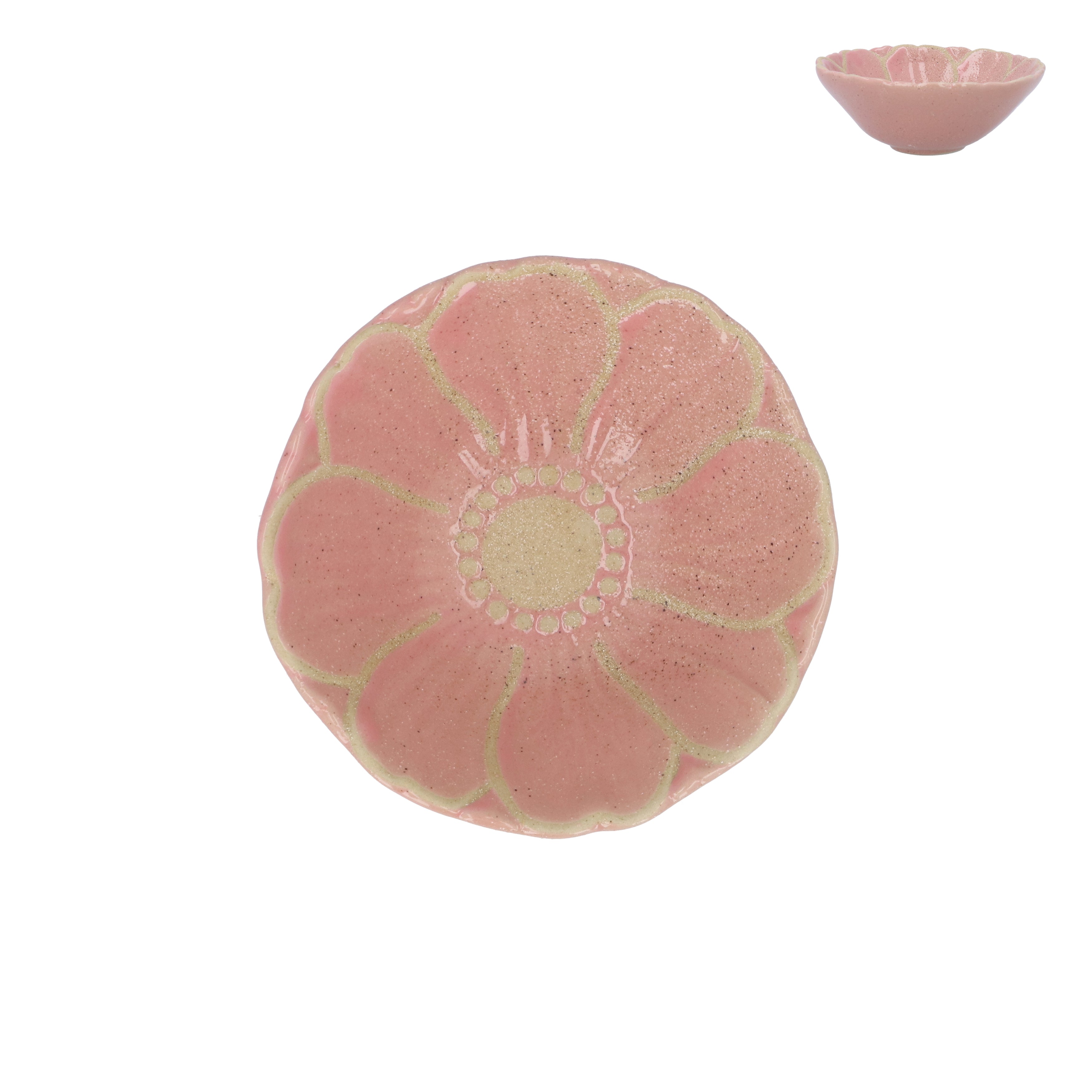 Stoneware Bowl | Pink Flower