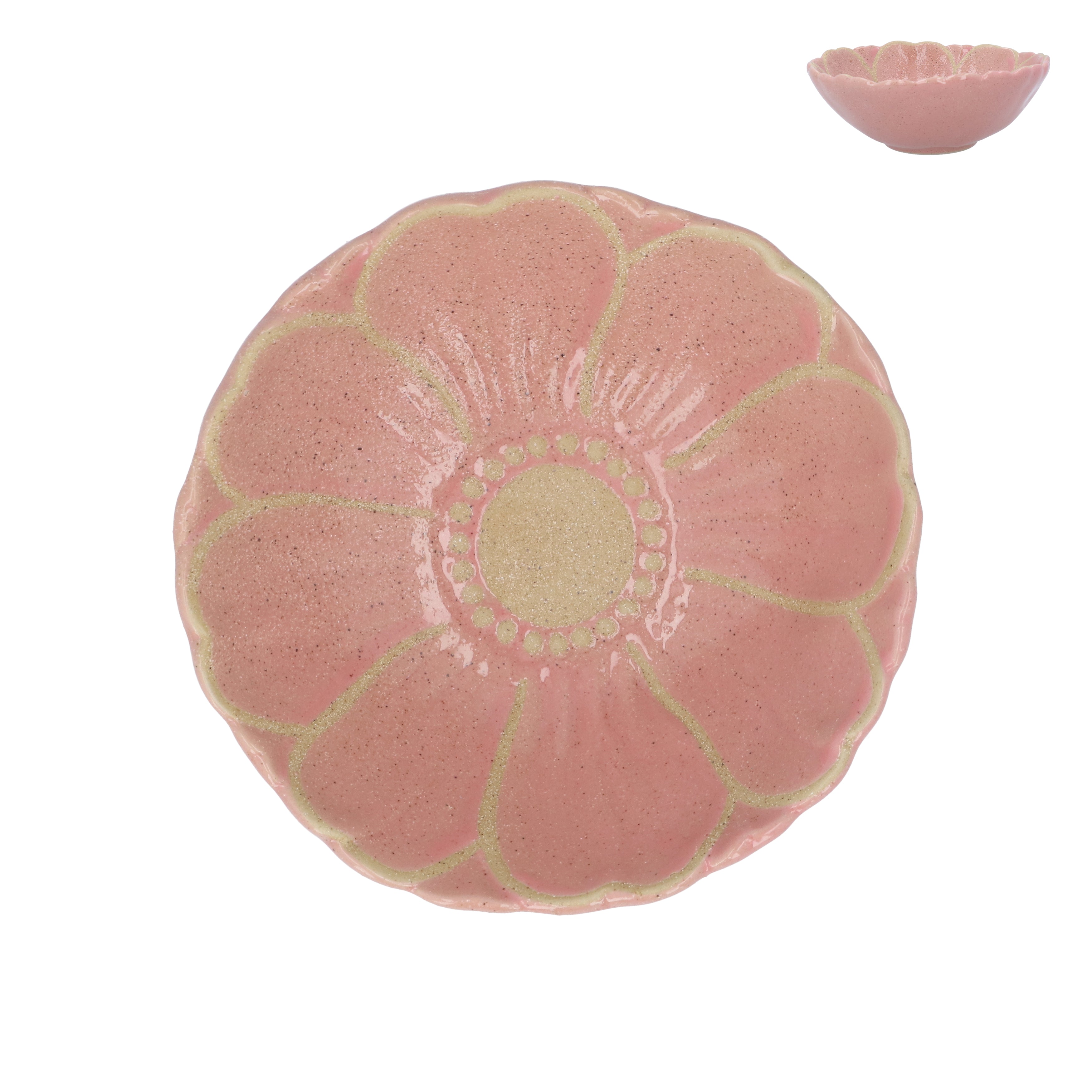 Stoneware Bowl | Pink Flower