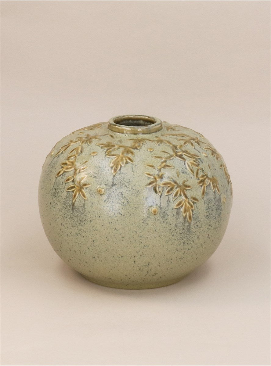 Vase - Verdigris Reactive Vine Ball