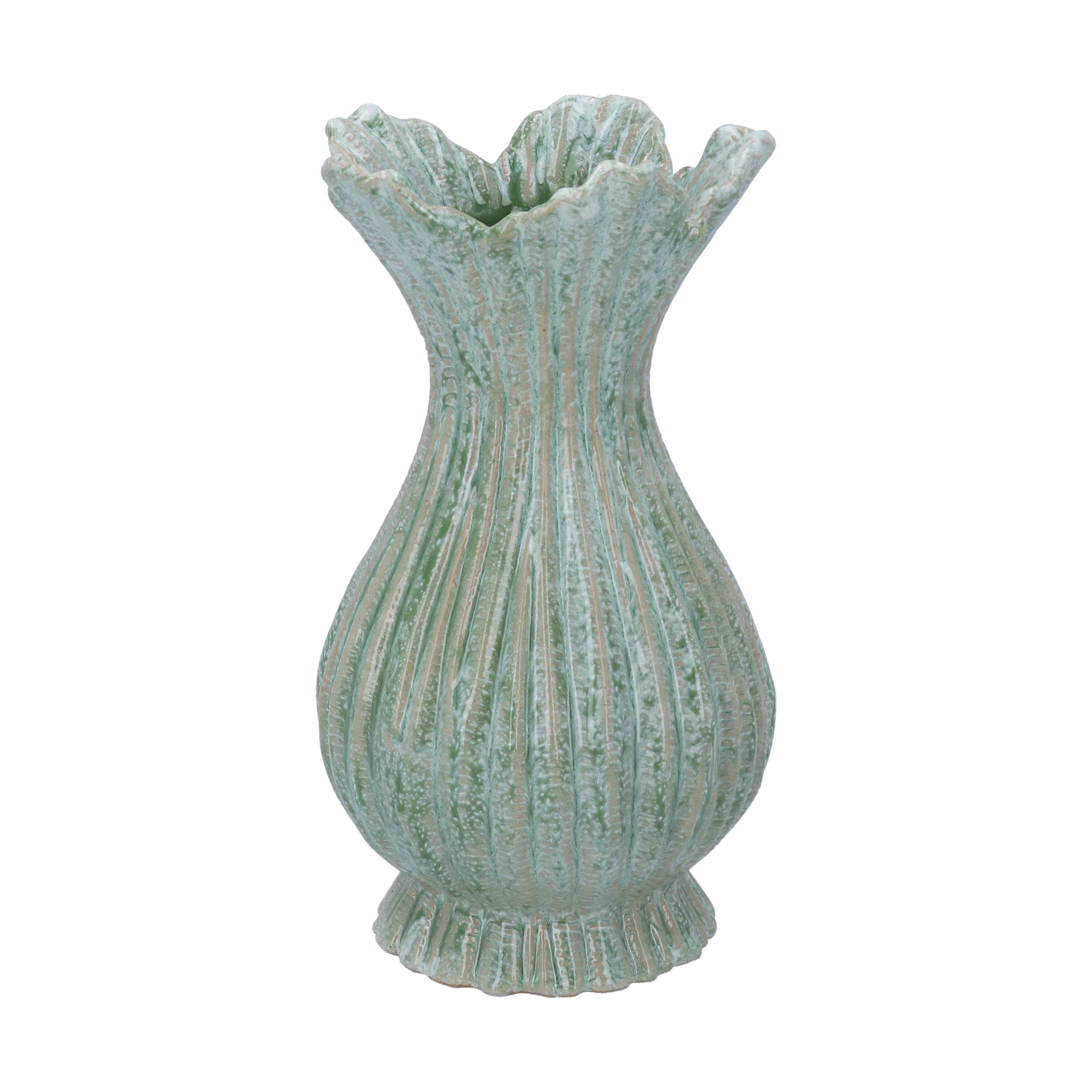 Porcelain Vase | Green Speckle Bloom