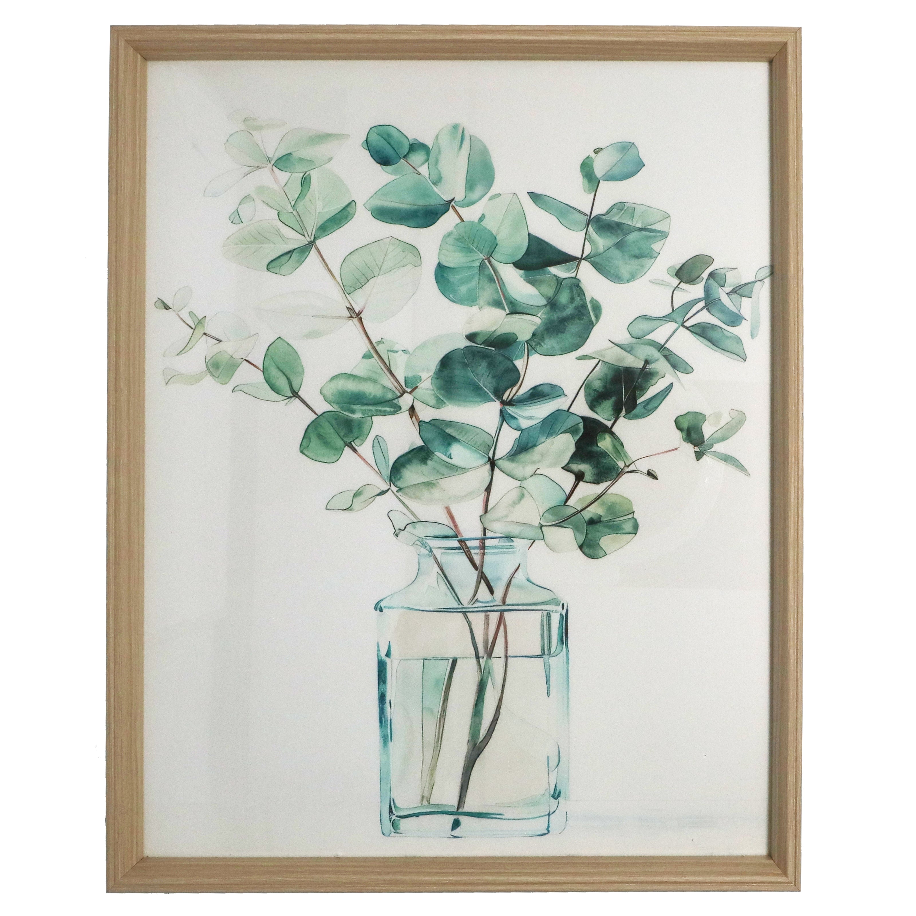 Eucalyptus Vase | Wood Framed Print