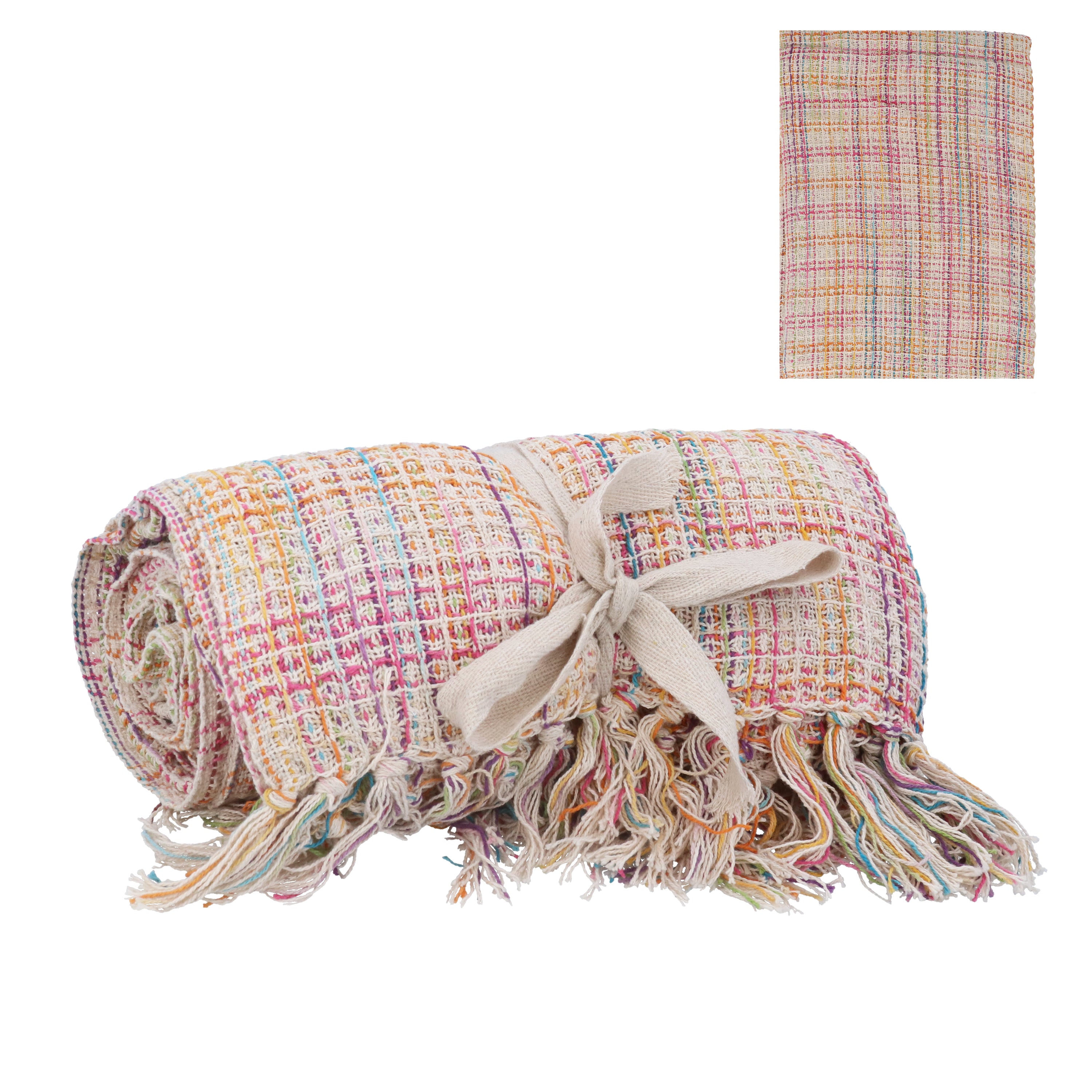 Cotton Soft Touch Throw | Multicolour