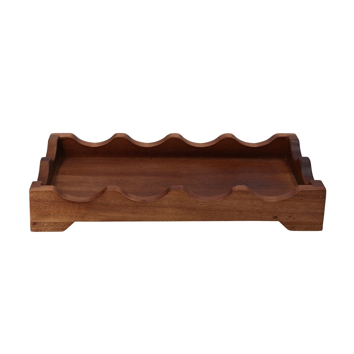Acacia Wood Scalloped Tray
