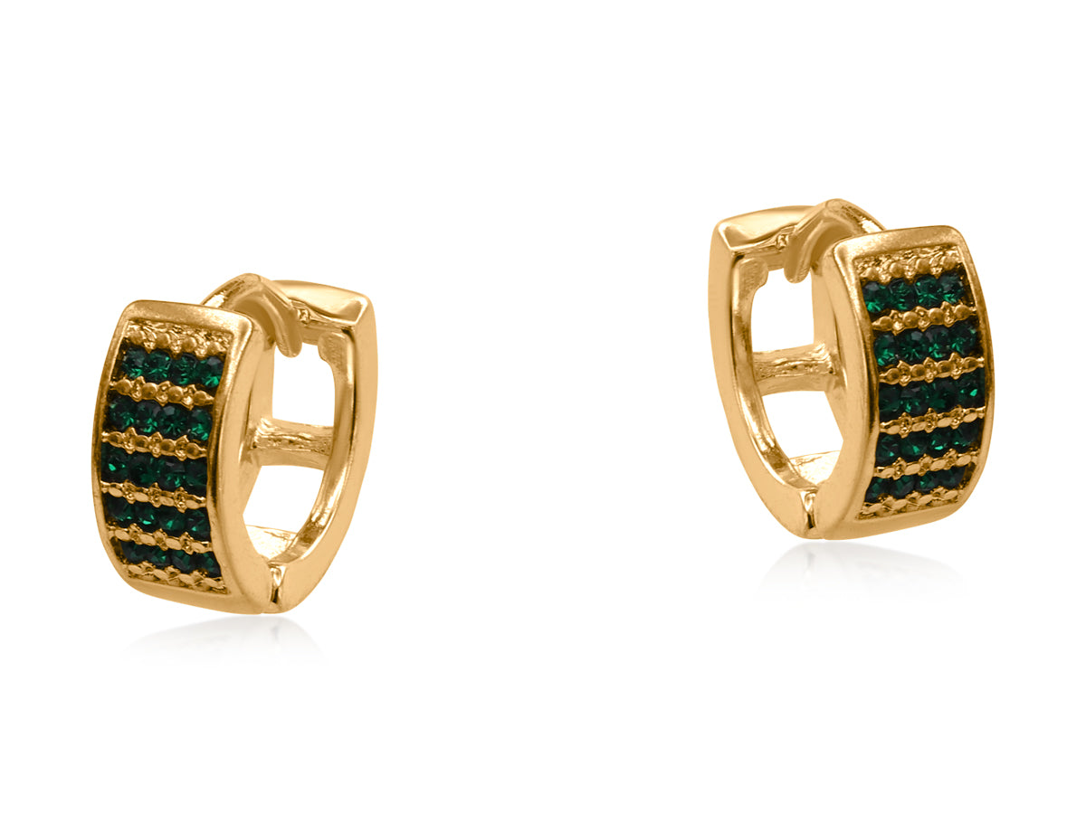 Sirens Shield Huggie Earrings