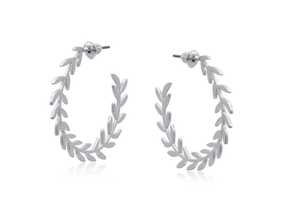 Siena Laurel Victory Hoop Earring