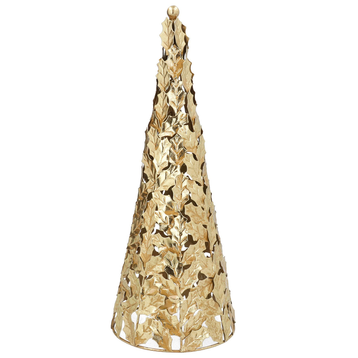 Metal Tree | Gold Holly Leaves