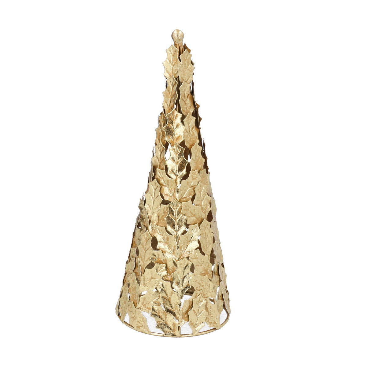 Metal Tree | Gold Holly Leaves