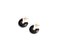 Black Enamel Chunky Hoop Earrings