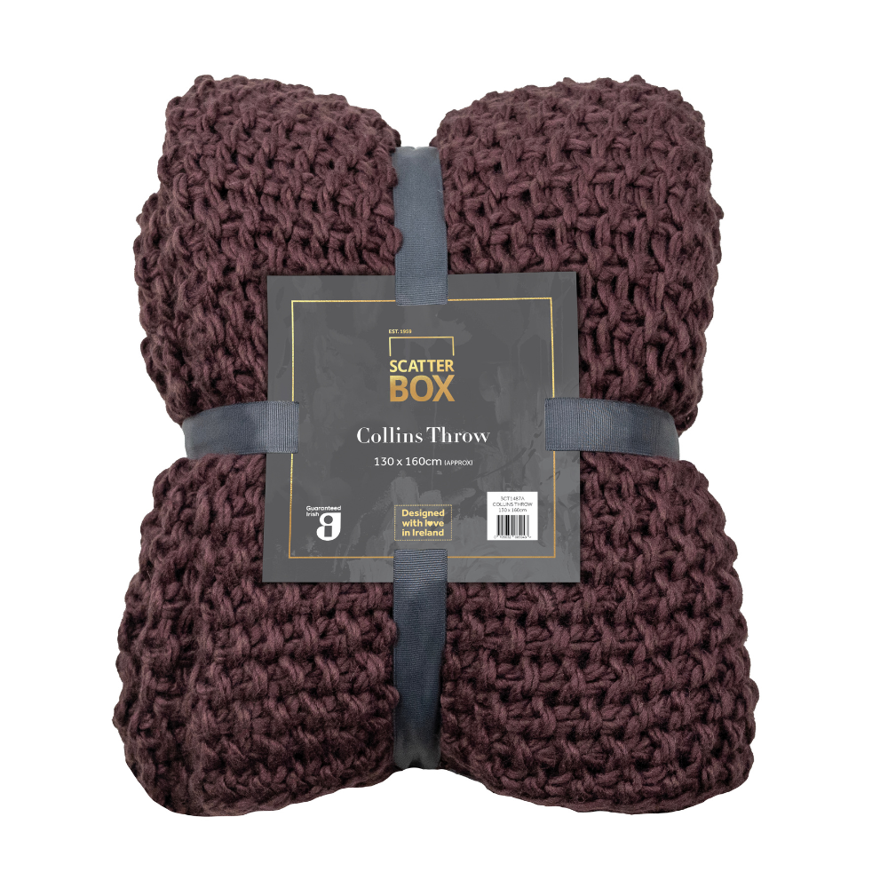 Collins Aubergine Throw