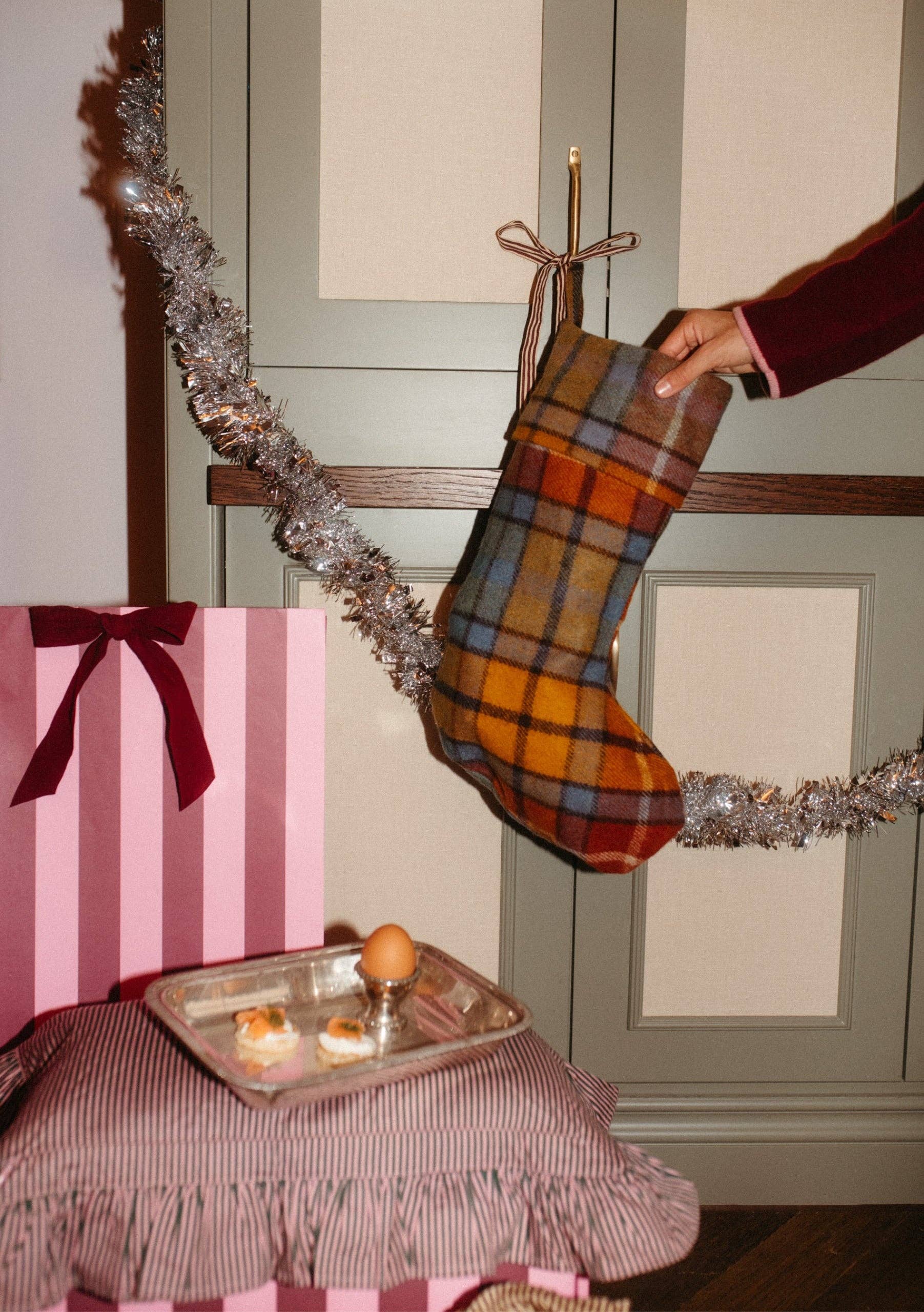 Recycled Wool Christmas Stocking in Buchanan Antique Tartan