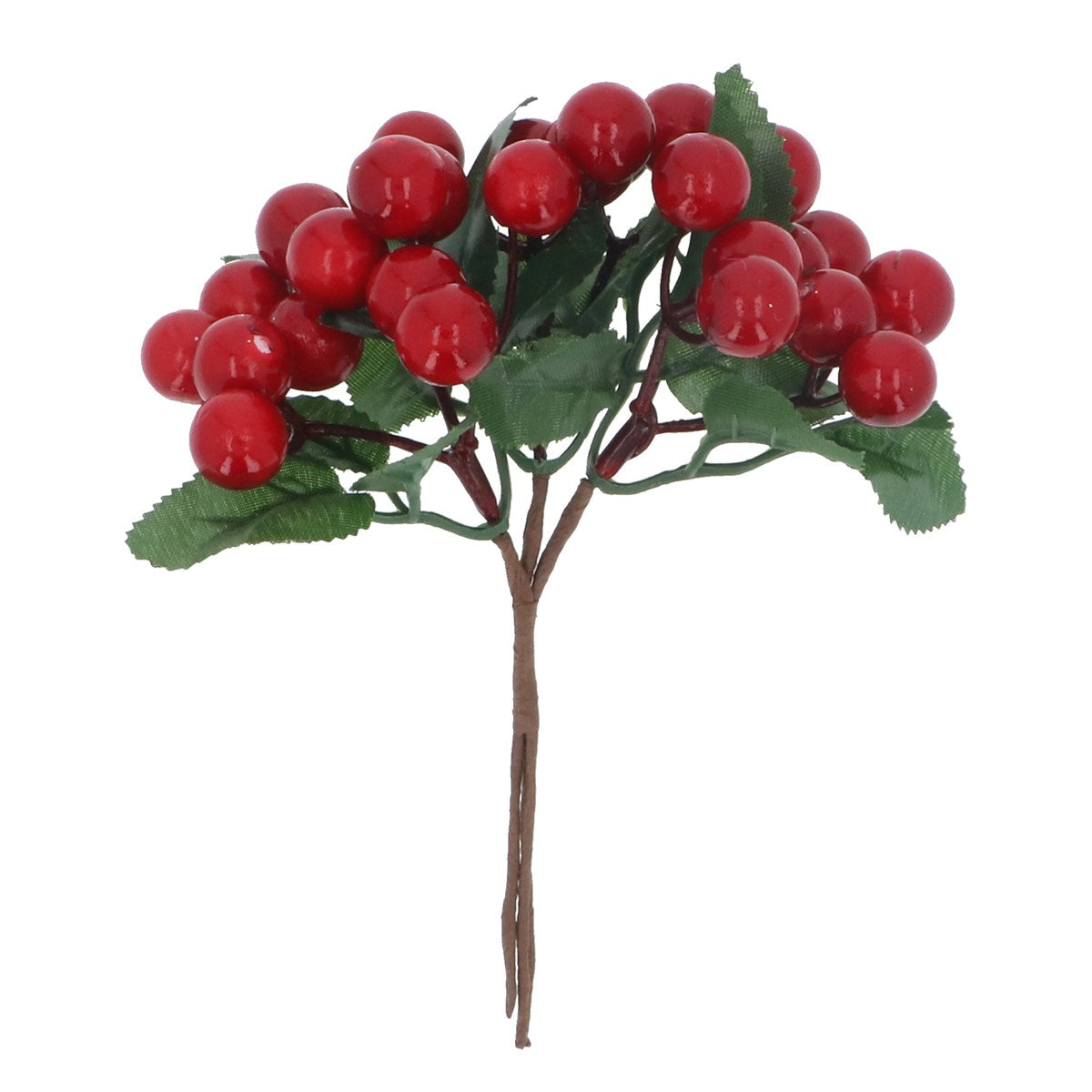 Red Berry with Leaves | 14cm Pick