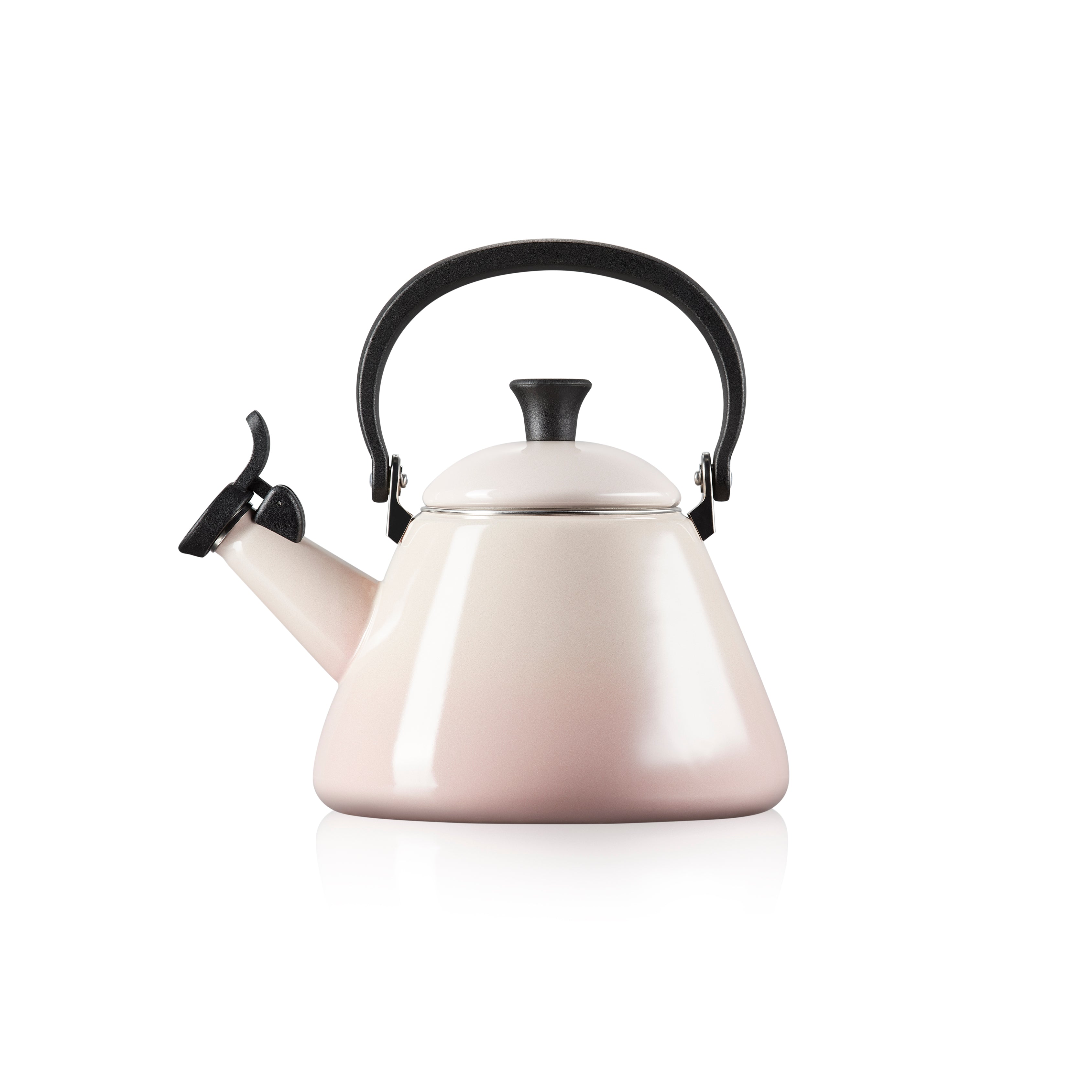 Le Creuset Kone Kettle with Fixed Whistle | Shell Pink 1.6L