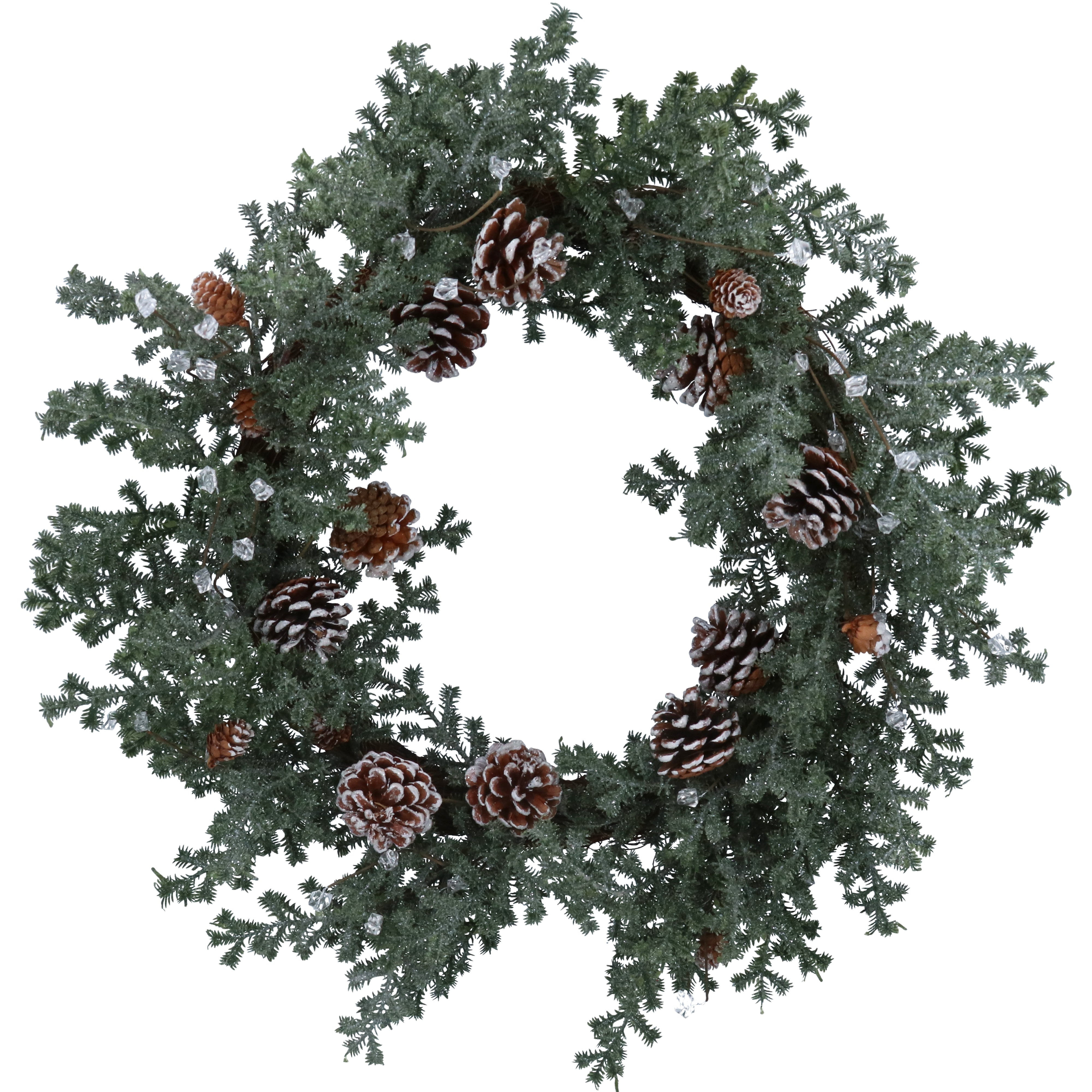 Frosted Pine Cones | Artificial Wreath