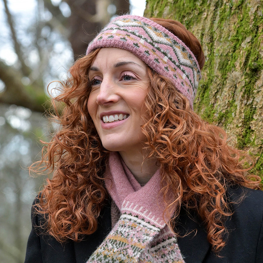 Fair Isle Headband | Recycled Blend Pink Mix