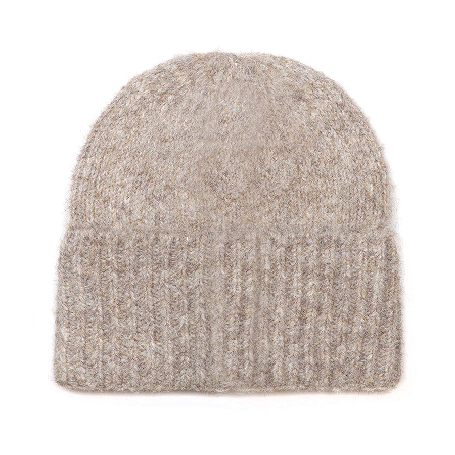 Ashleigh Oatmeal Marl Knit Beanie | Hat