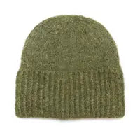 Ashleigh Green marl knit beanie hat
