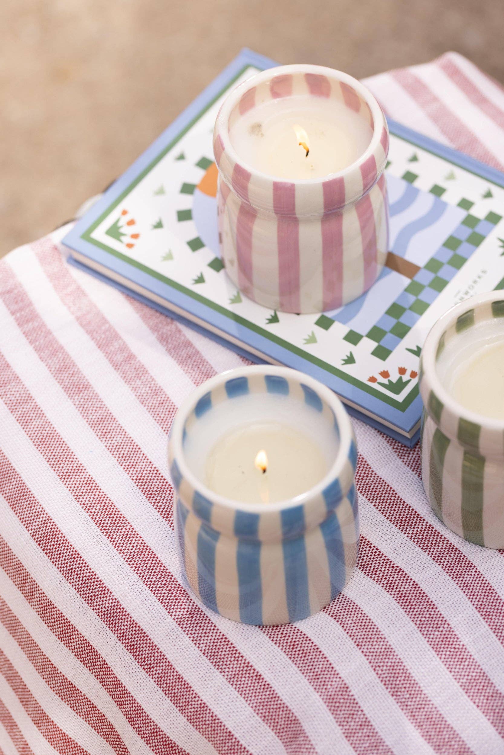 Paddywax Cabana Lavender Ceramic Candle - Grecian Sand