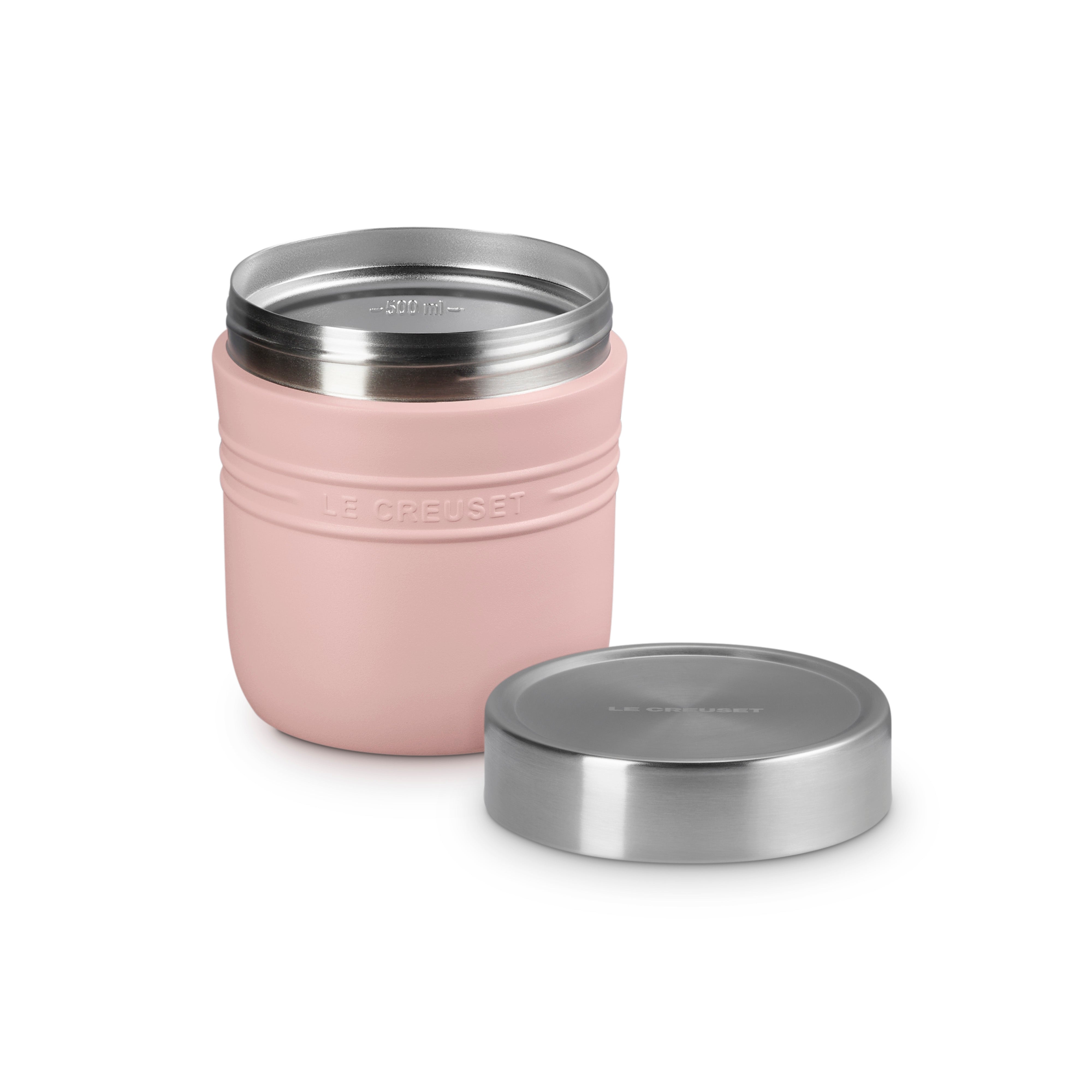 Le Creuset On The Go Food Flask 500ml Shell Pink