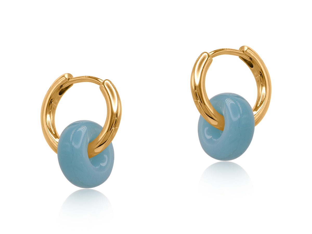 Mathilda Two Tone Hoop Earrings
