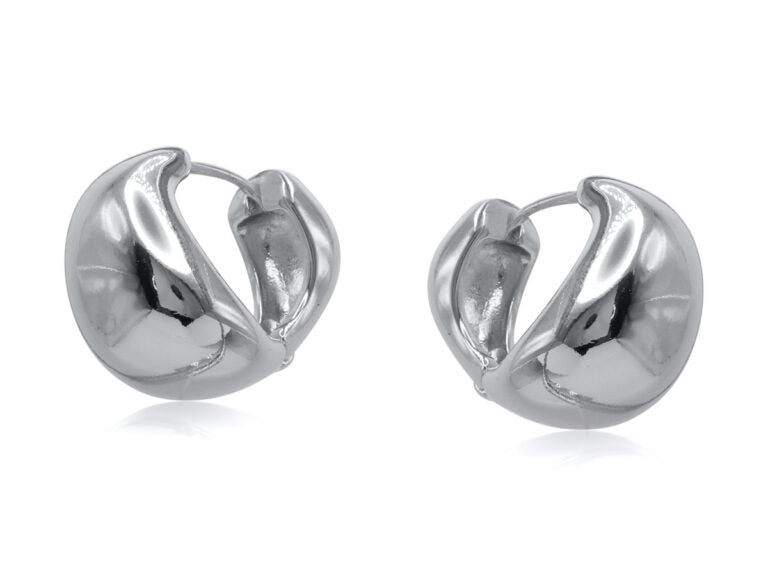 Lora Organic Shape Earrings | Gold and Silver