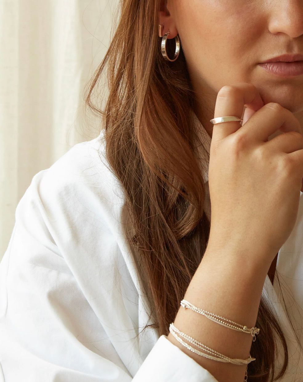 Big Flat Hoop Earrings