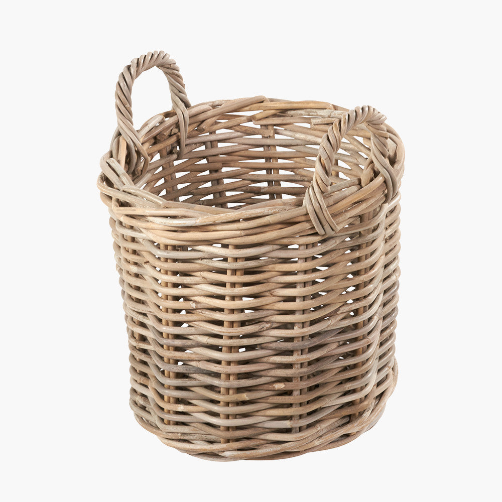 Kubu Rattan Round Log Baskets