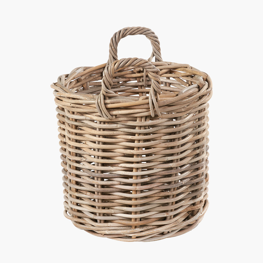 Kubu Rattan Round Log Baskets