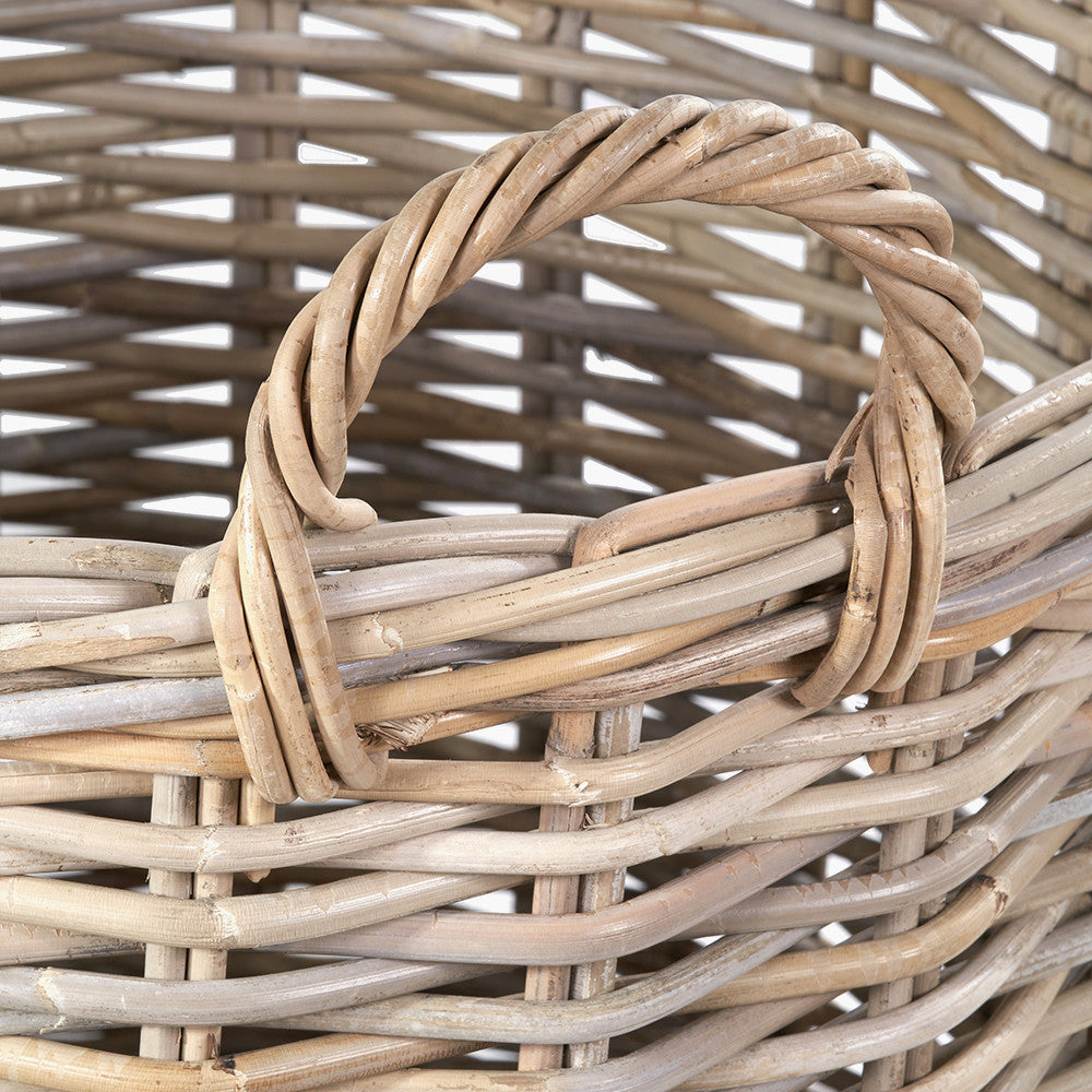 Kubu Rattan Round Log Baskets
