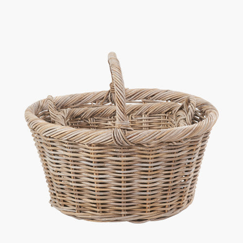 Grey Kabu Rattan Oval Or Rectagular Baskets