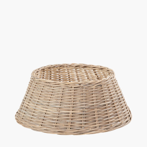 Grey Kubu Rattan Christmas Tree Basket Skirt Ring