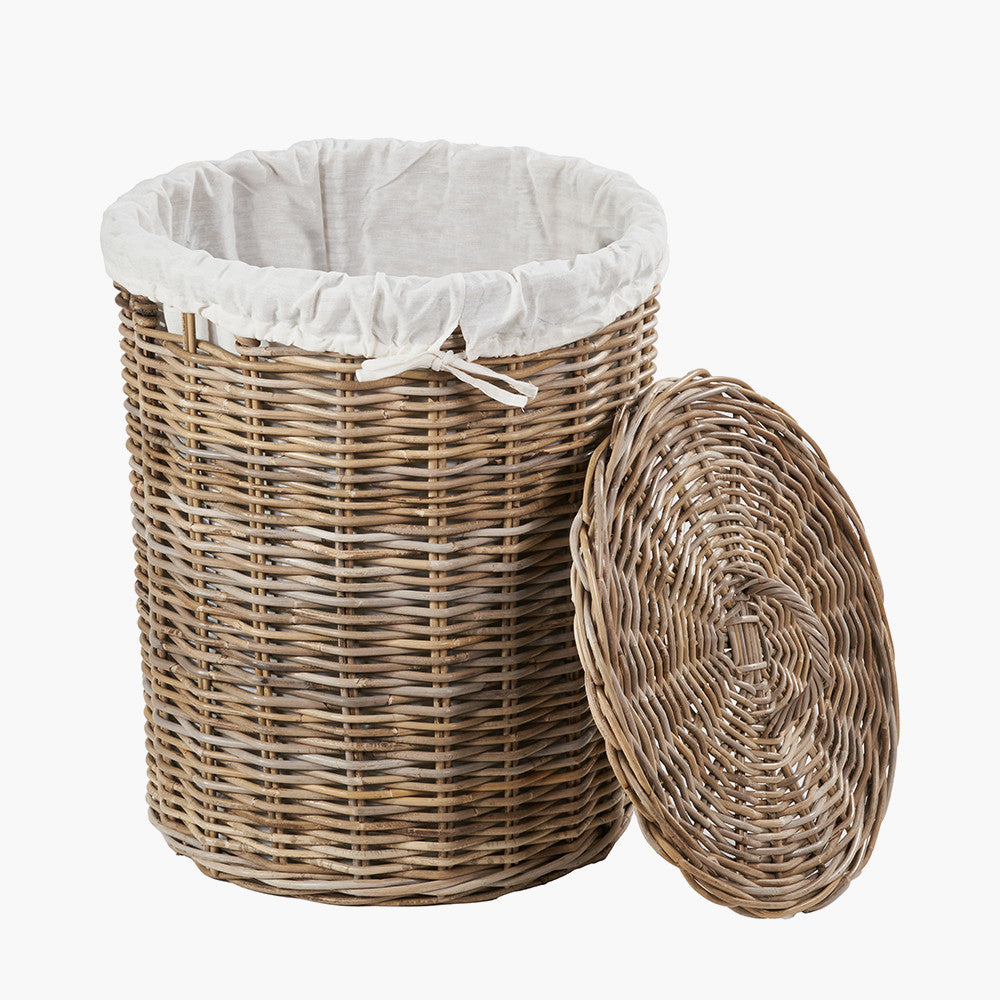 Rattan Round Linen Baskets