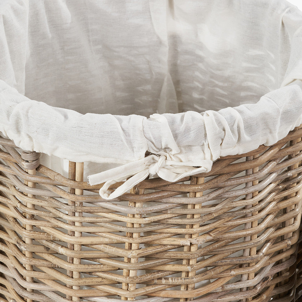 Rattan Round Linen Baskets