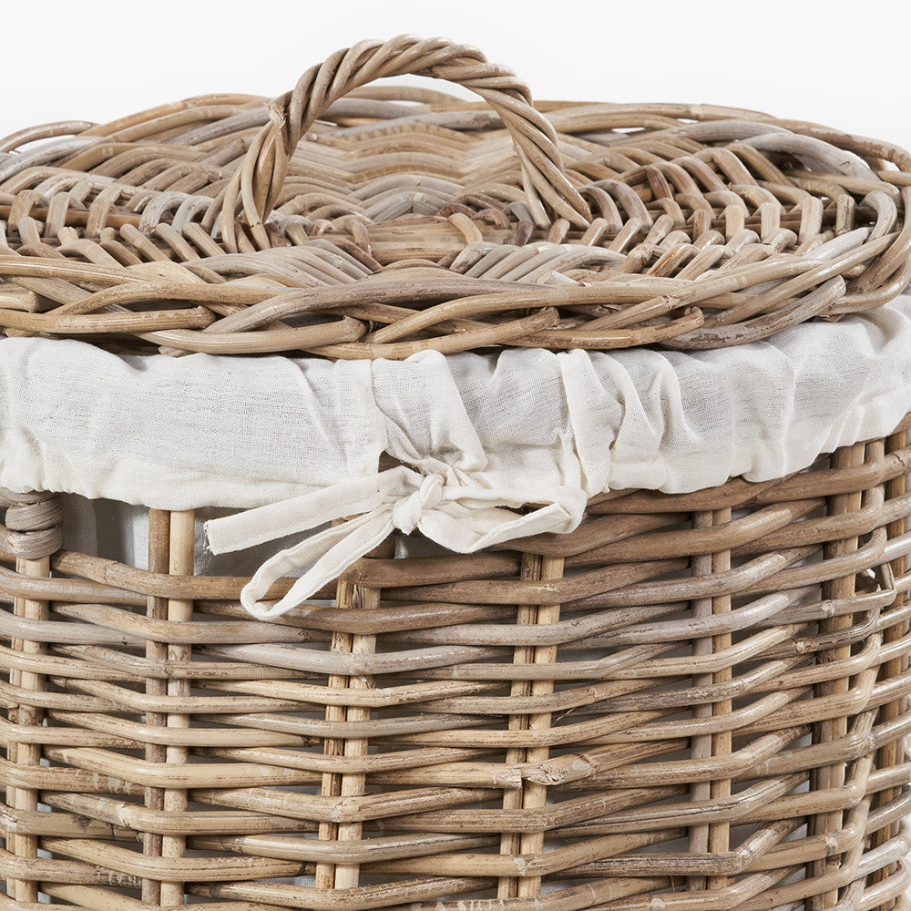 Rattan Round Linen Baskets