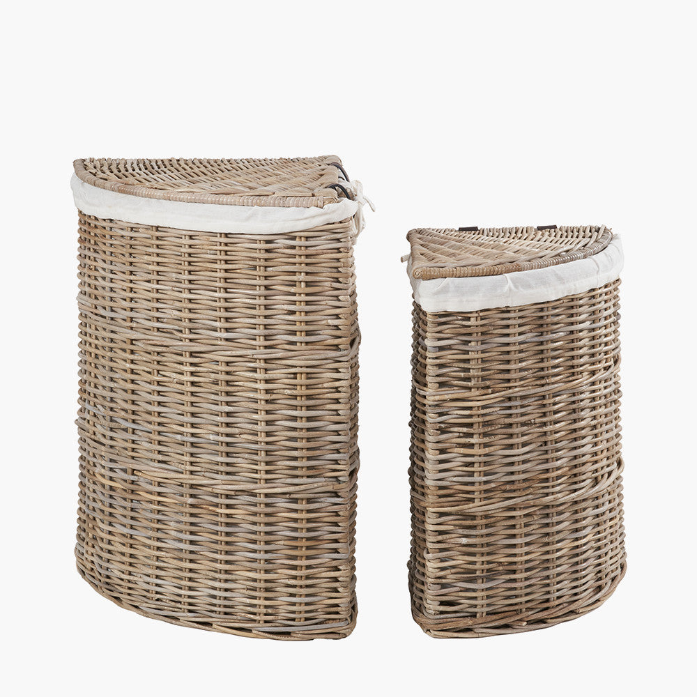 Rattan Corner Linen Baskets