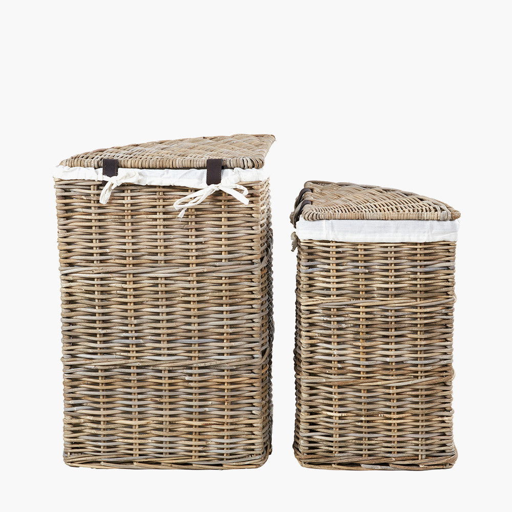 Rattan Corner Linen Baskets