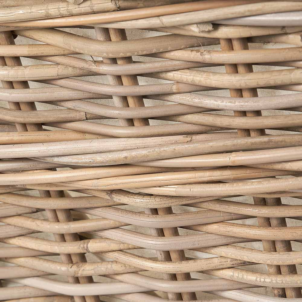 Tobs Grey Kubu Rectangular Handled Laundry Basket