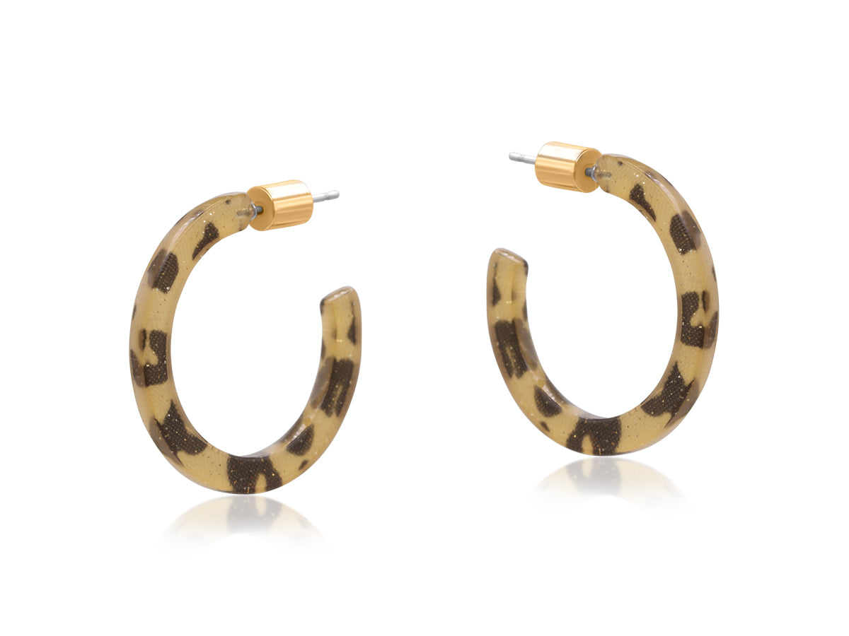 Madrid Resin Tiny Hoop Earrings