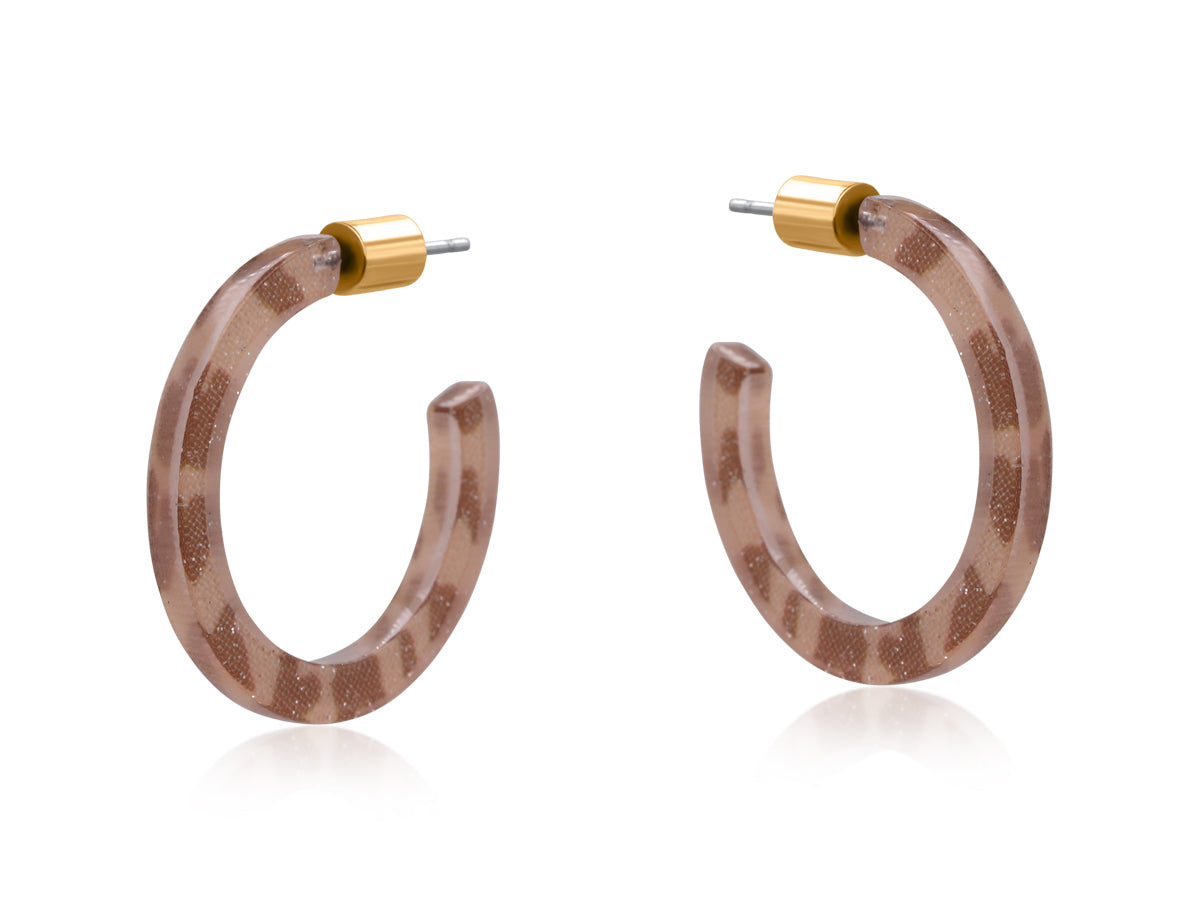 Madrid Resin Tiny Hoop Earrings