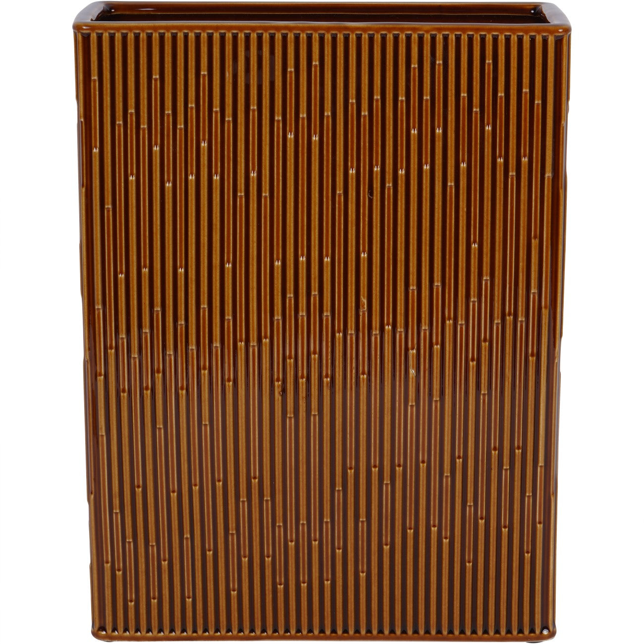 Elk Square Glazed Vase | Terracotta