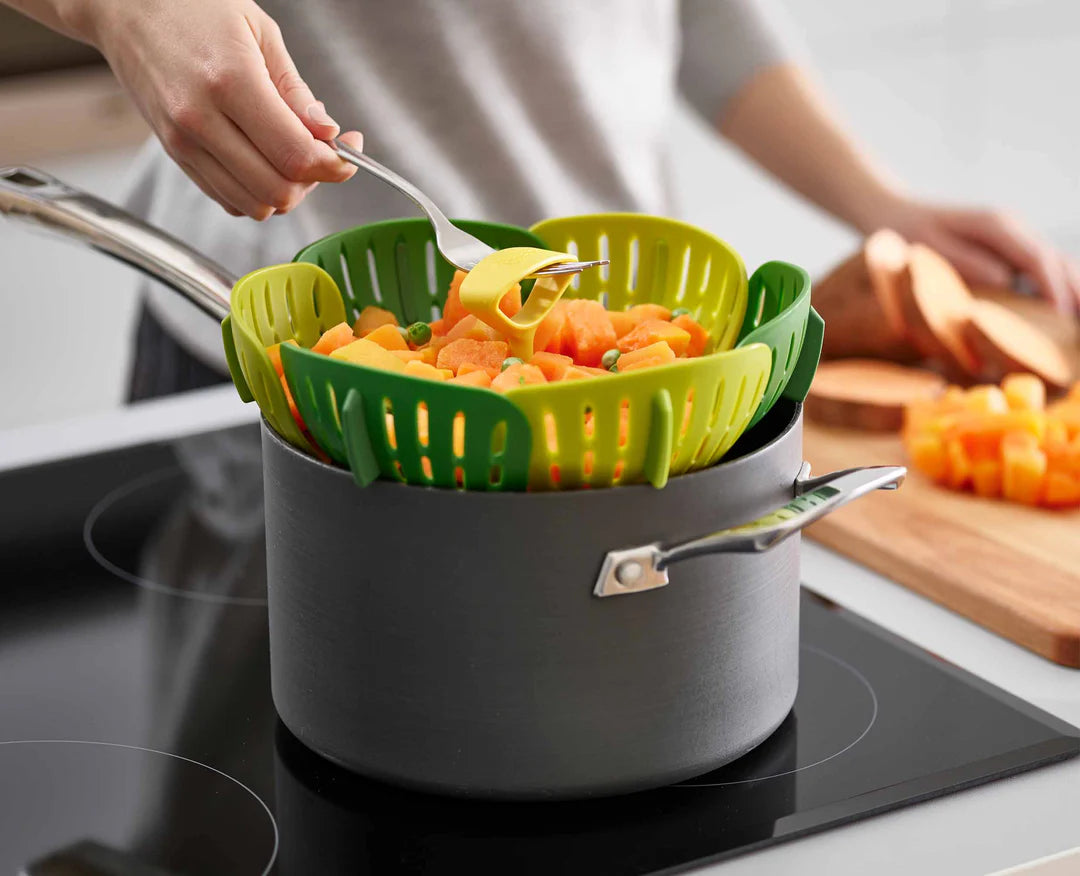 Bloom Green Folding Steamer Basket