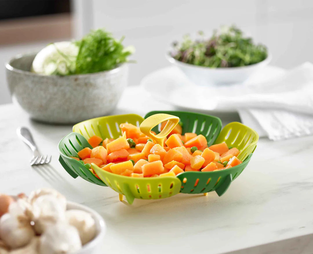Bloom Green Folding Steamer Basket