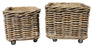 Square Rattan Log Basket | Large