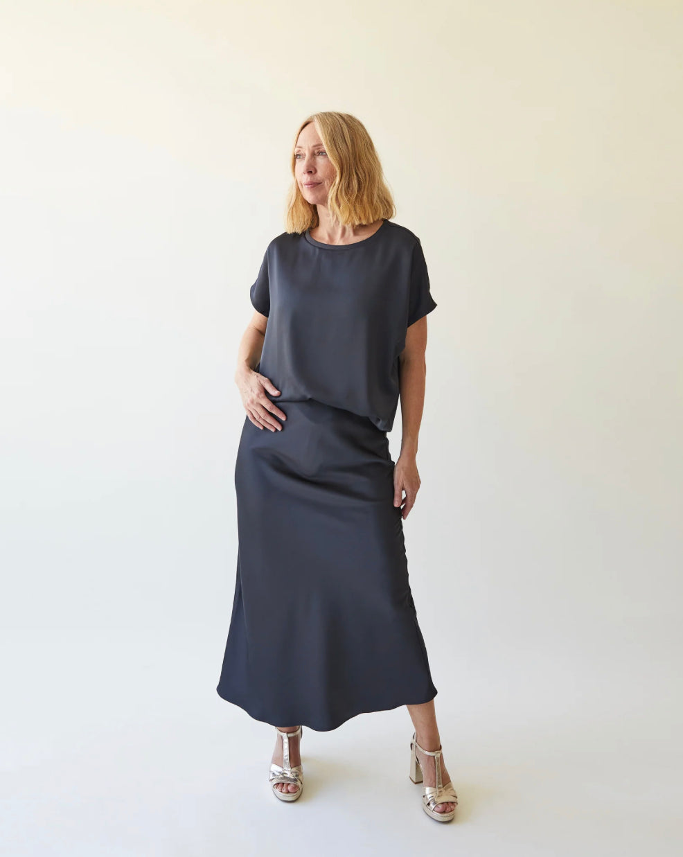Maeve | Gun Metal Skirt