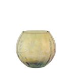 Floral Etched Iridescent Tealight Holder