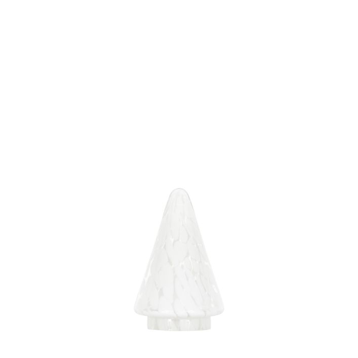 White Confetti Glass Tree Decoration - Small