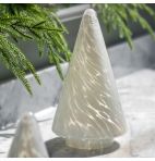 White Confetti Glass Tree Decoration - Large